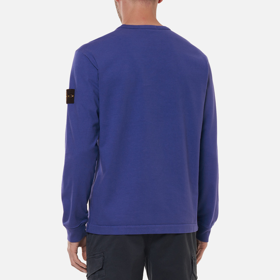 Мужская толстовка Stone Island Classic Crew Neck Lightweight Cotton Periwinkle