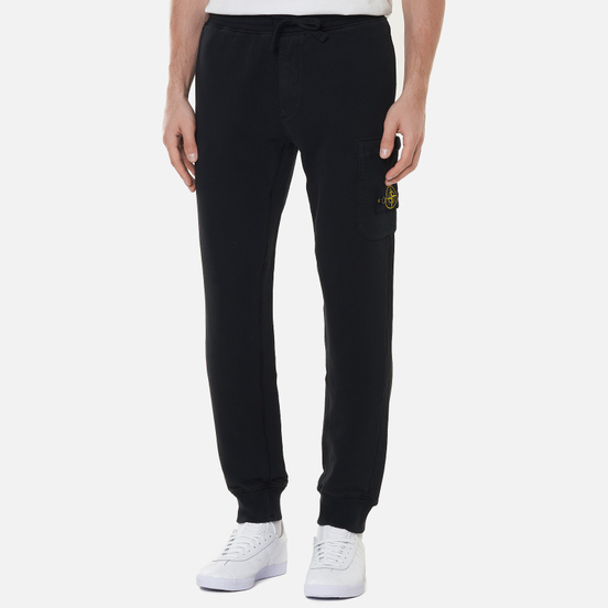 Мужские брюки Stone Island Brushed Cotton Fleece Slim Fit Black
