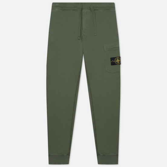 Мужские брюки Stone Island Brushed Cotton Fleece Slim Fit Sage Green