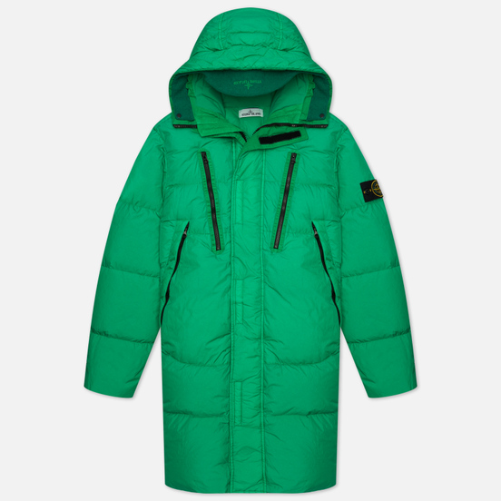 Мужской пуховик Stone Island Garment Dyed Crinkle Reps NY Down-TC Green