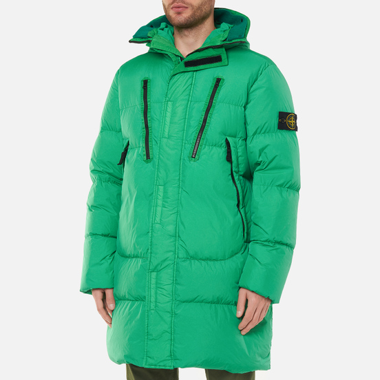 Мужской пуховик Stone Island Garment Dyed Crinkle Reps NY Down-TC Green