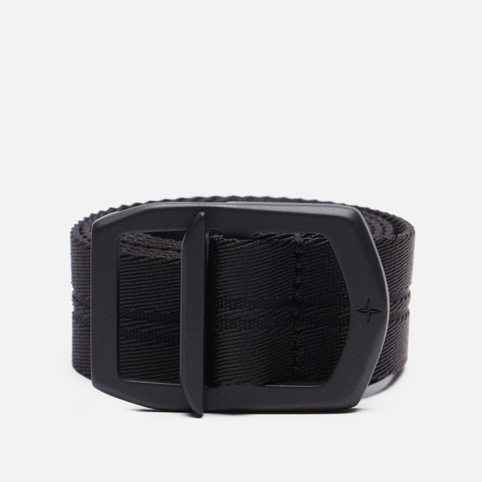 Ремень Stone Island Nylon Tape 7515 Pass-Through Buckle, цвет чёрный