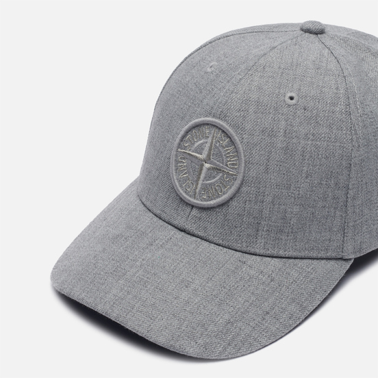 Кепка Stone Island Wool Polyester Gabardine Melange Grey