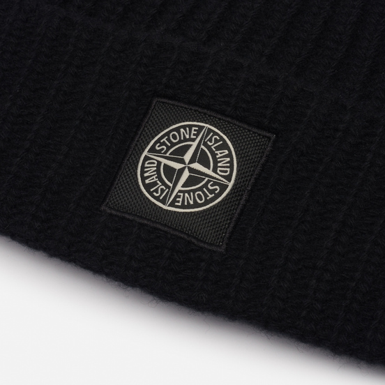 Шапка Stone Island Wool Patch Program Black