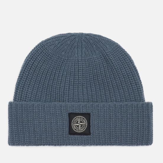 Шапка Stone Island Wool Patch Program Mid Blue