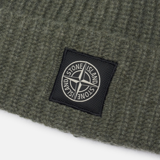 Шапка Stone Island Wool Patch Program Sage Green