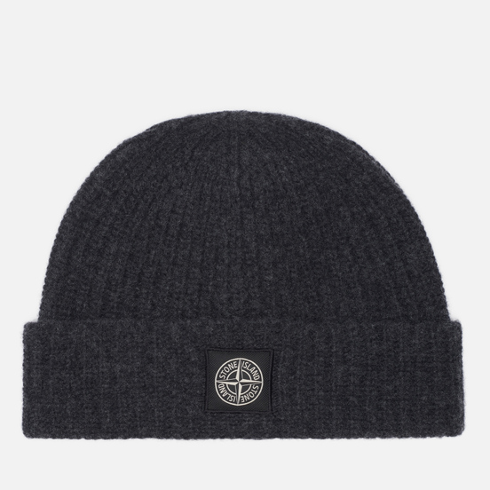 Шапка Stone Island Wool Patch Program Antracite