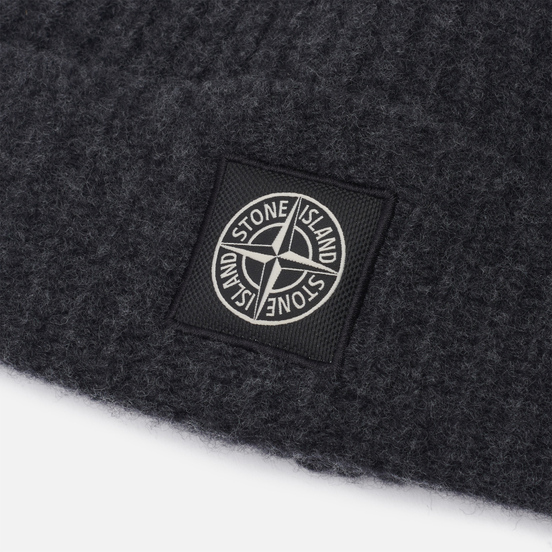 Шапка Stone Island Wool Patch Program Antracite