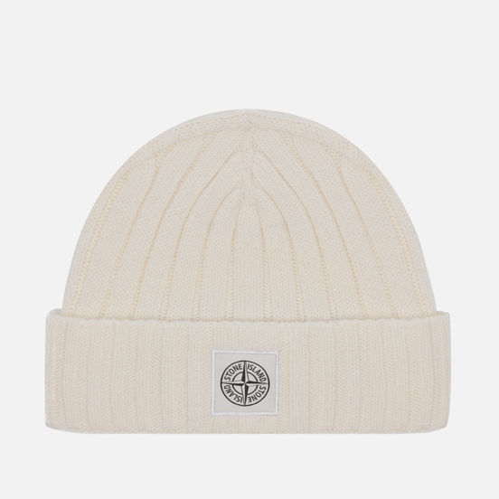 Шапка Stone Island Geelong Wool Natural White