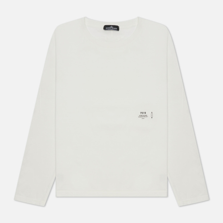 Мужской лонгслив Stone Island Shadow Project Mini Logo CXADO 7519, цвет белый, размер M