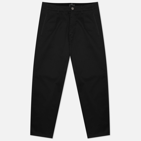 Мужские брюки Stone Island Shadow Project Cotton Satin Garment Dyed Chapter 2, цвет чёрный, размер 54