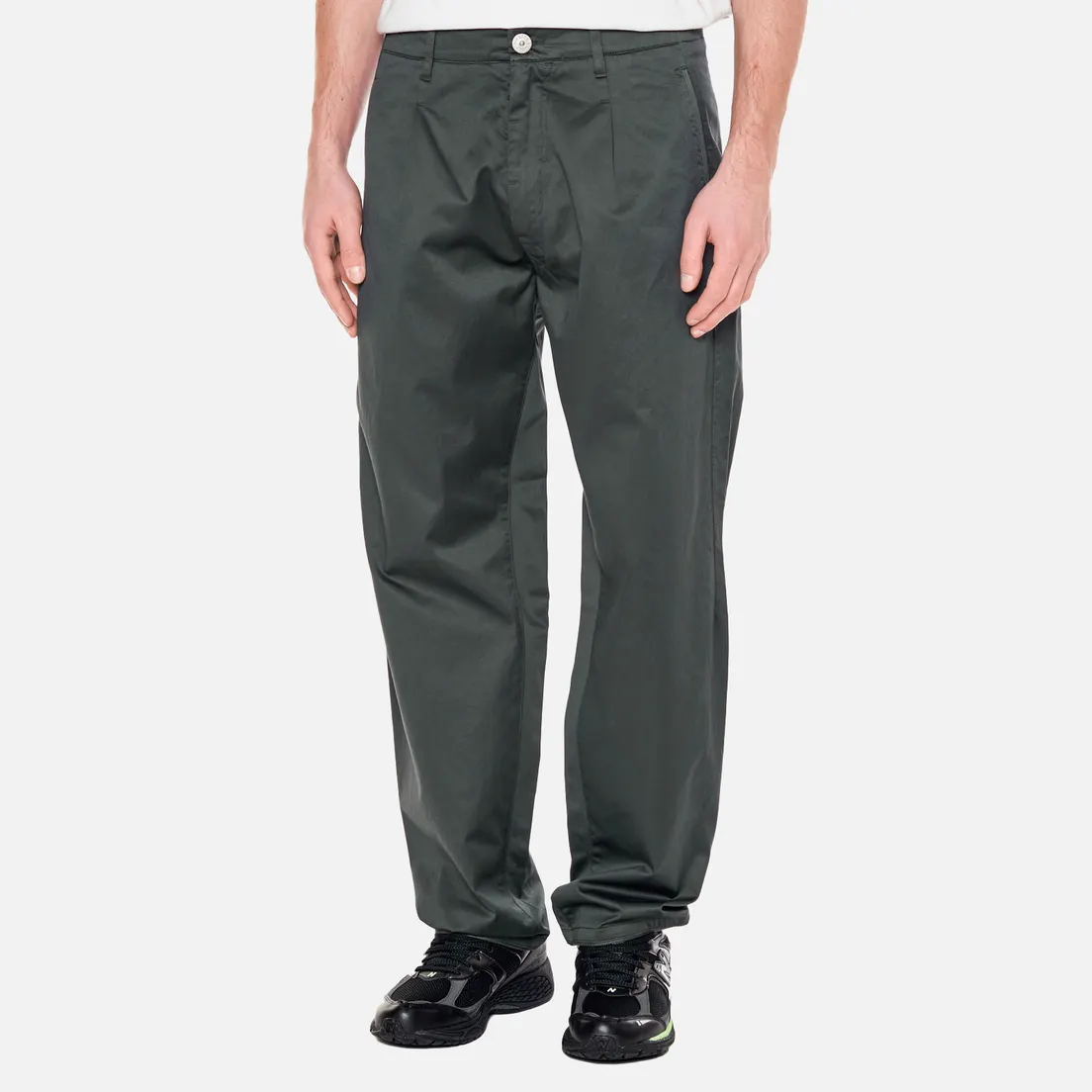 Stone Island Shadow Project Мужские брюки Cotton Satin Garment Dyed Chapter 2