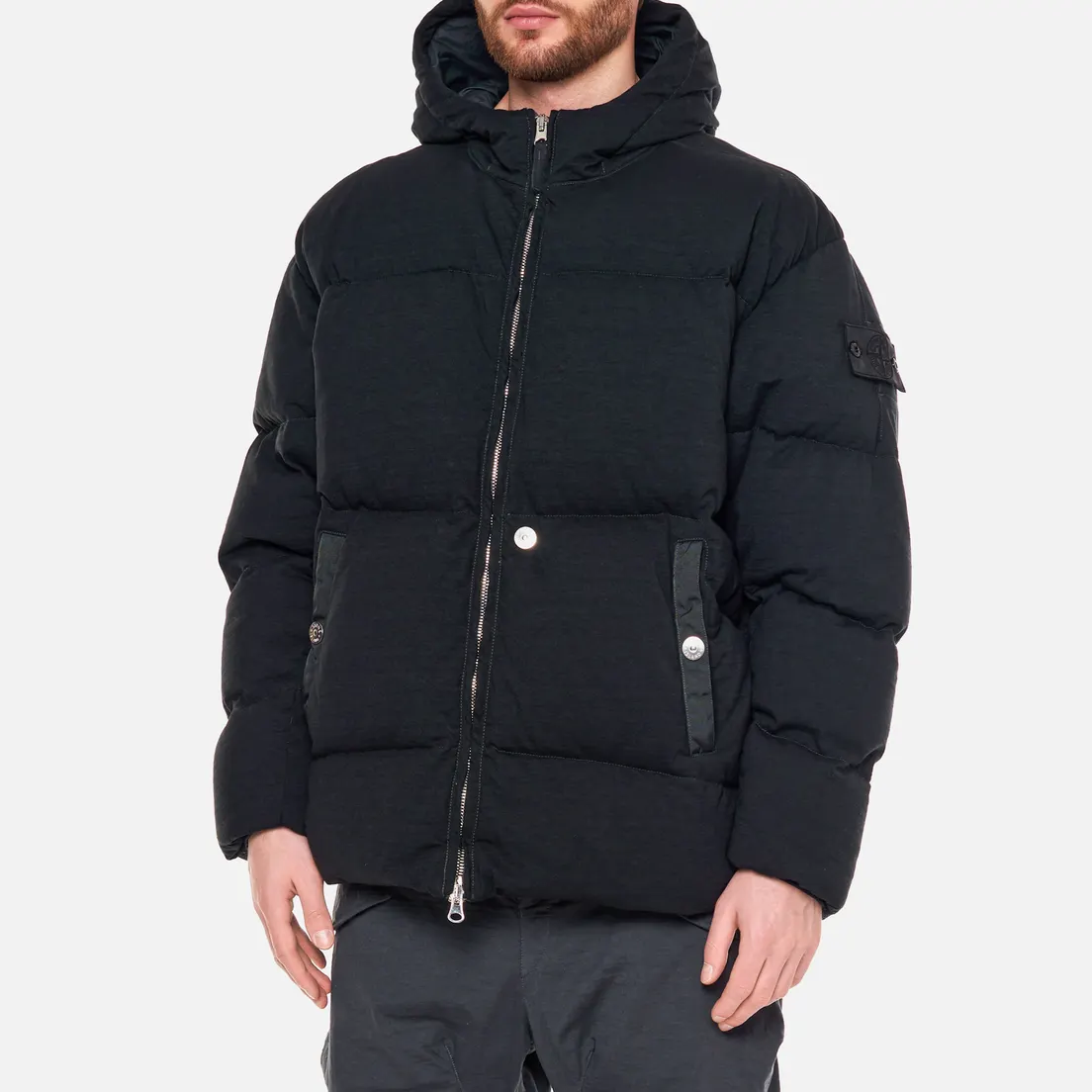 Stone Island Shadow Project Мужской пуховик High Density R-Nylon Jersey Garment Dyed Chapter 2