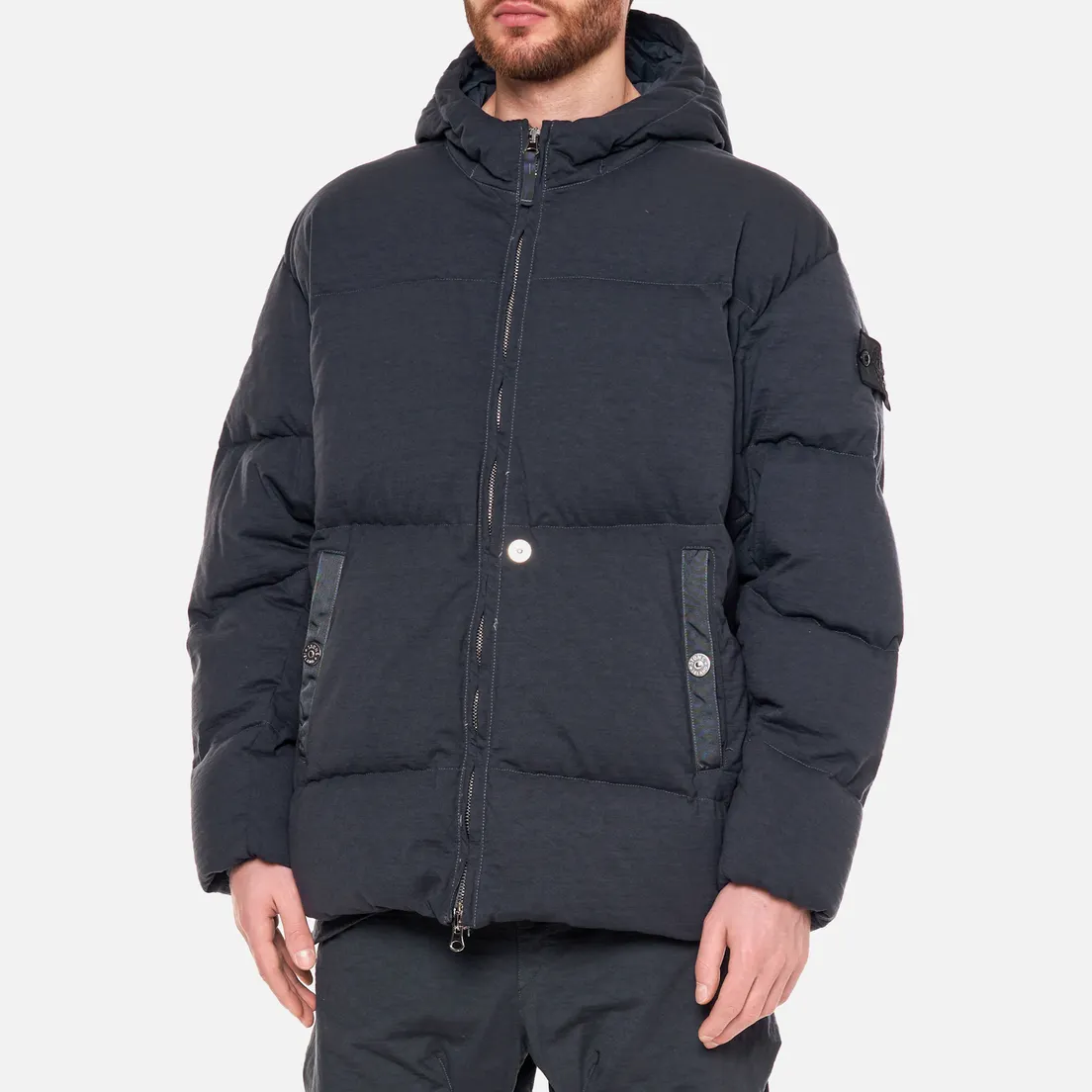 Stone Island Shadow Project Мужской пуховик High Density R-Nylon Jersey Garment Dyed Chapter 2