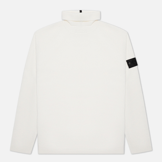 Мужской свитер Stone Island Shadow Project Classic Collar High Neck Regular Fit White