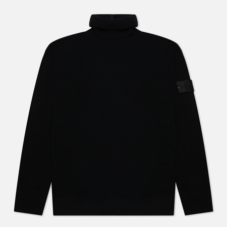 Мужской свитер Stone Island Shadow Project Classic Collar High Neck Regular Fit, цвет чёрный, размер S