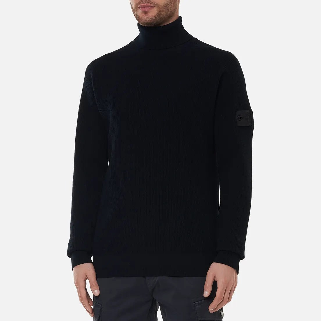 Stone Island Shadow Project Мужской свитер Classic Collar High Neck Regular Fit