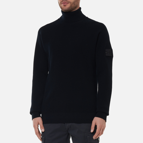 Мужской свитер Stone Island Shadow Project Classic Collar High Neck Regular Fit Black