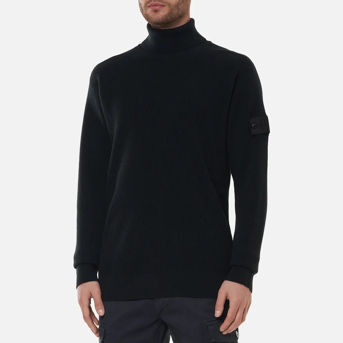 Stone Island Shadow Project Мужской свитер Classic Collar High Neck Regular Fit