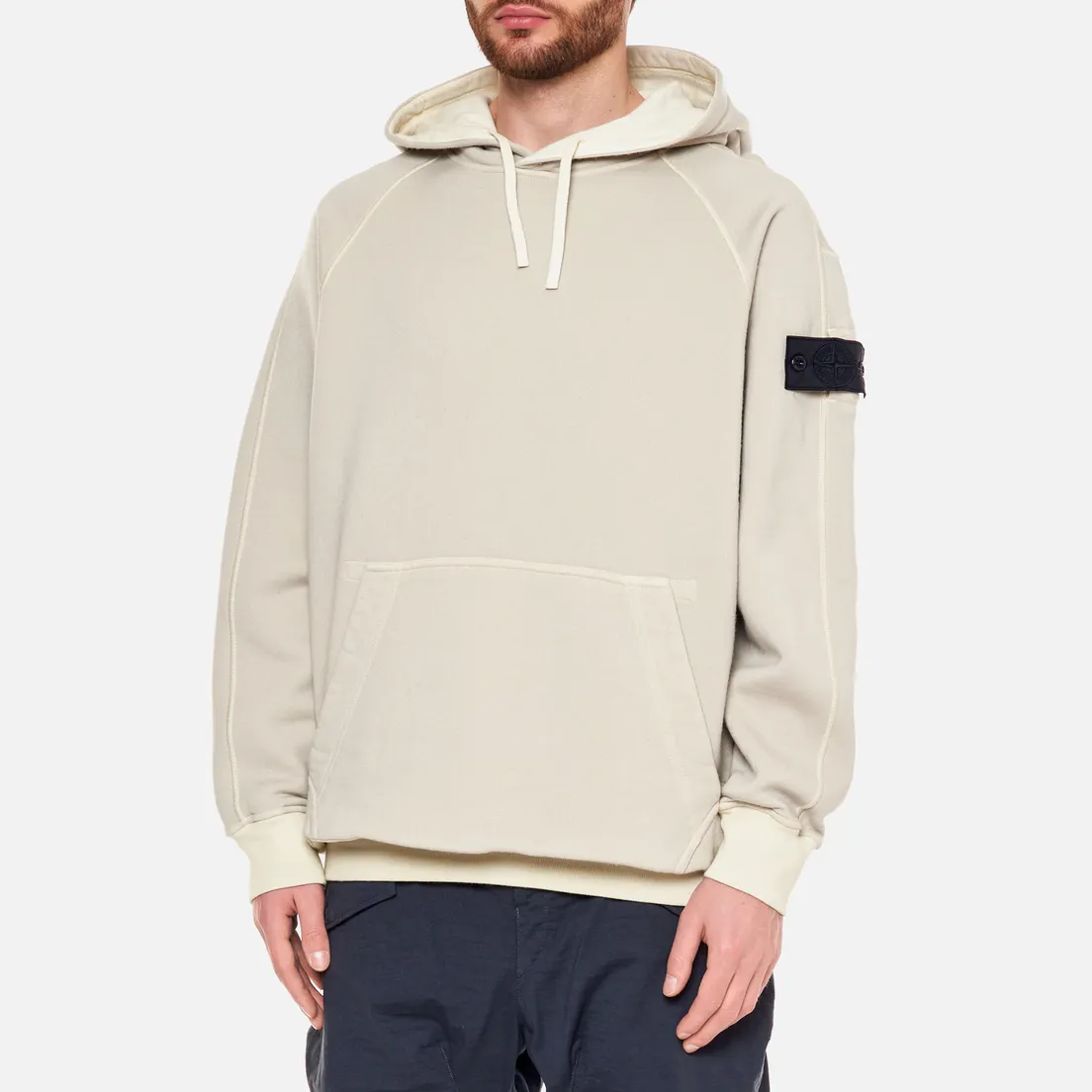Stone Island Shadow Project Мужская толстовка Wool Cotton Felpa Garment Dyed Chapter 2
