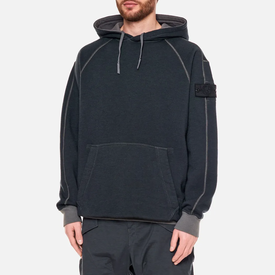Stone Island Shadow Project Мужская толстовка Wool Cotton Felpa Garment Dyed Chapter 2