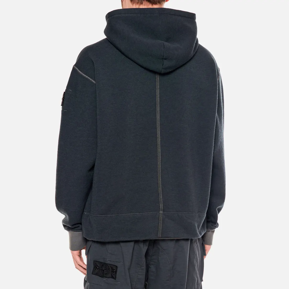 Stone Island Shadow Project Мужская толстовка Wool Cotton Felpa Garment Dyed Chapter 2