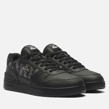 Мужские кроссовки Lacoste T-Clip Set Leather, цвет чёрный, размер 44.5 EU