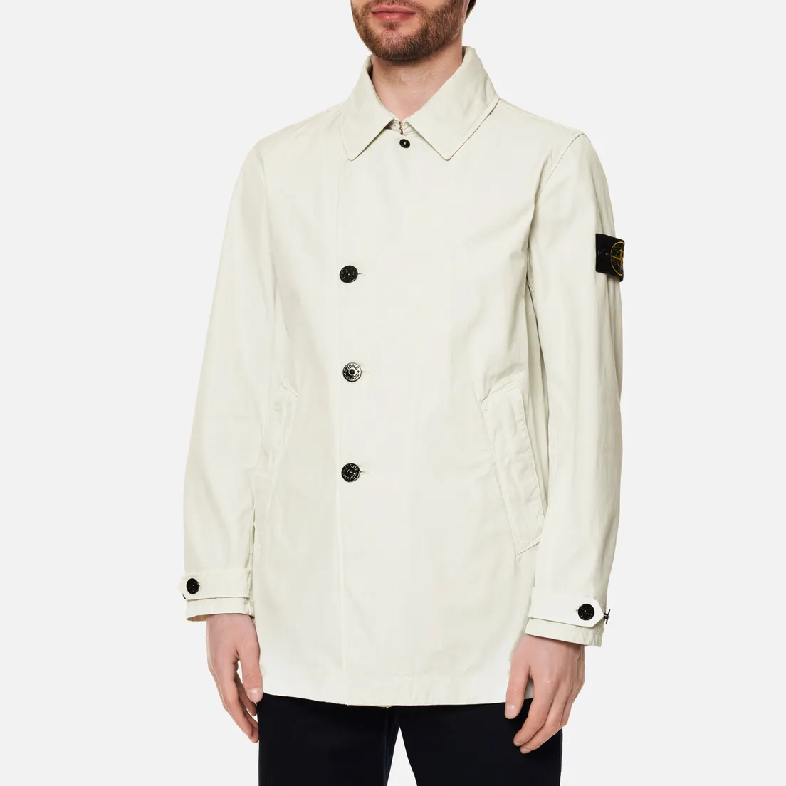 Stone Island Мужской тренчкот Nylon Cotton Batavia 2/2-TC Garment Dyed