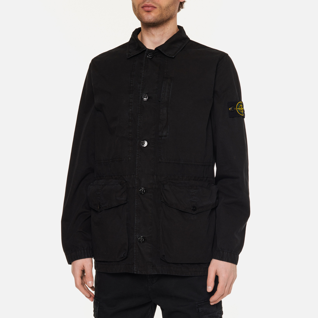 Stone Island Мужская куртка Brushed Cotton Canvas Garment Dyed Old Effect