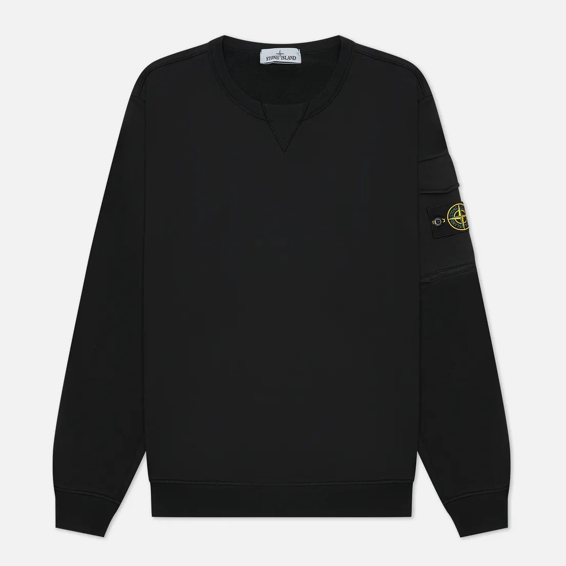 Stone Island Мужская толстовка Garment Dyed Cotton Fleece Pocket Sleeve