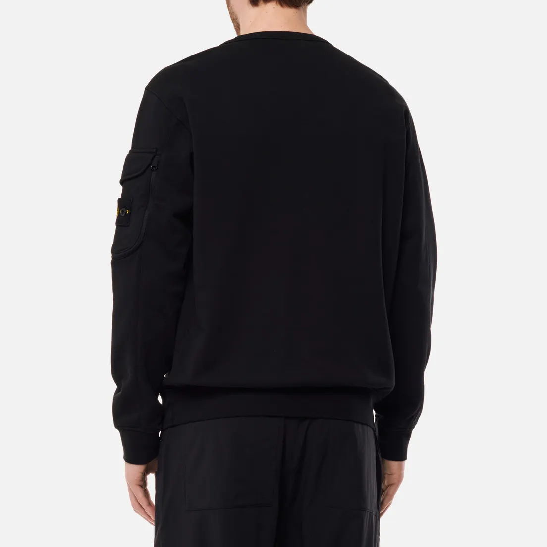Stone Island Мужская толстовка Garment Dyed Cotton Fleece Pocket Sleeve
