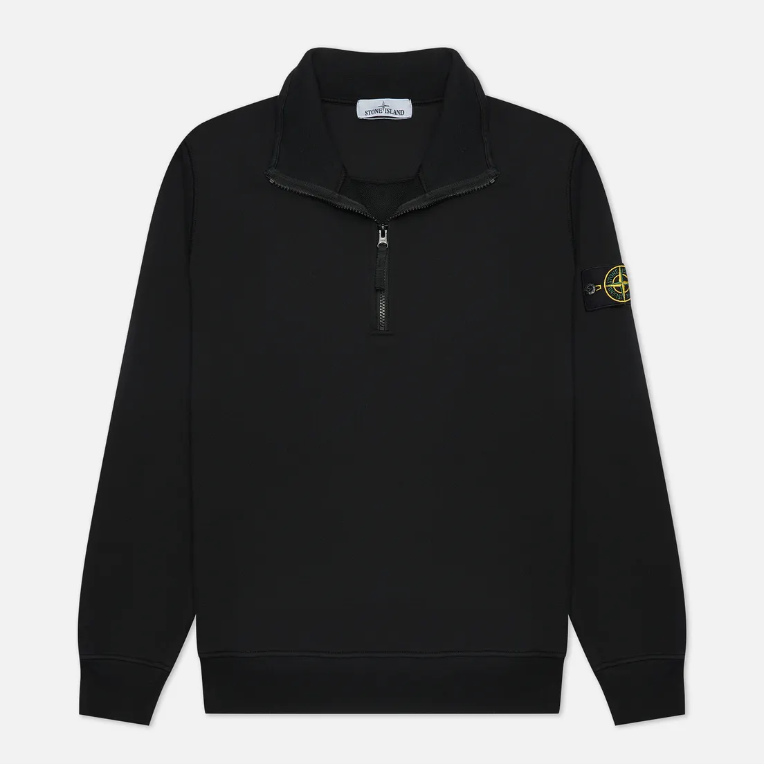 Stone Island Мужская толстовка Half-Zip Cotton Fleece Garment Dyed