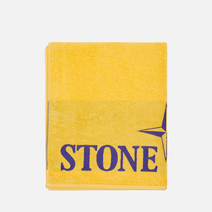Полотенце Stone Island, цвет жёлтый, размер UNI