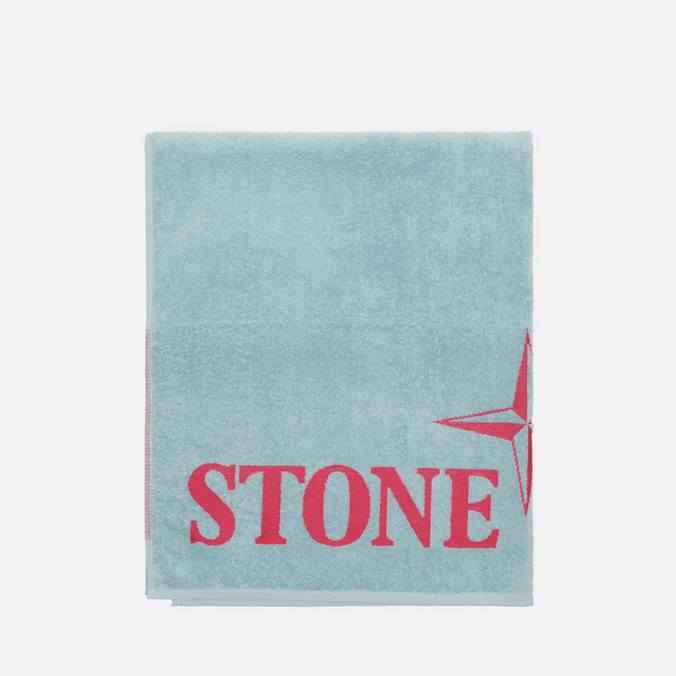 Полотенце Stone Island, цвет голубой, размер UNI