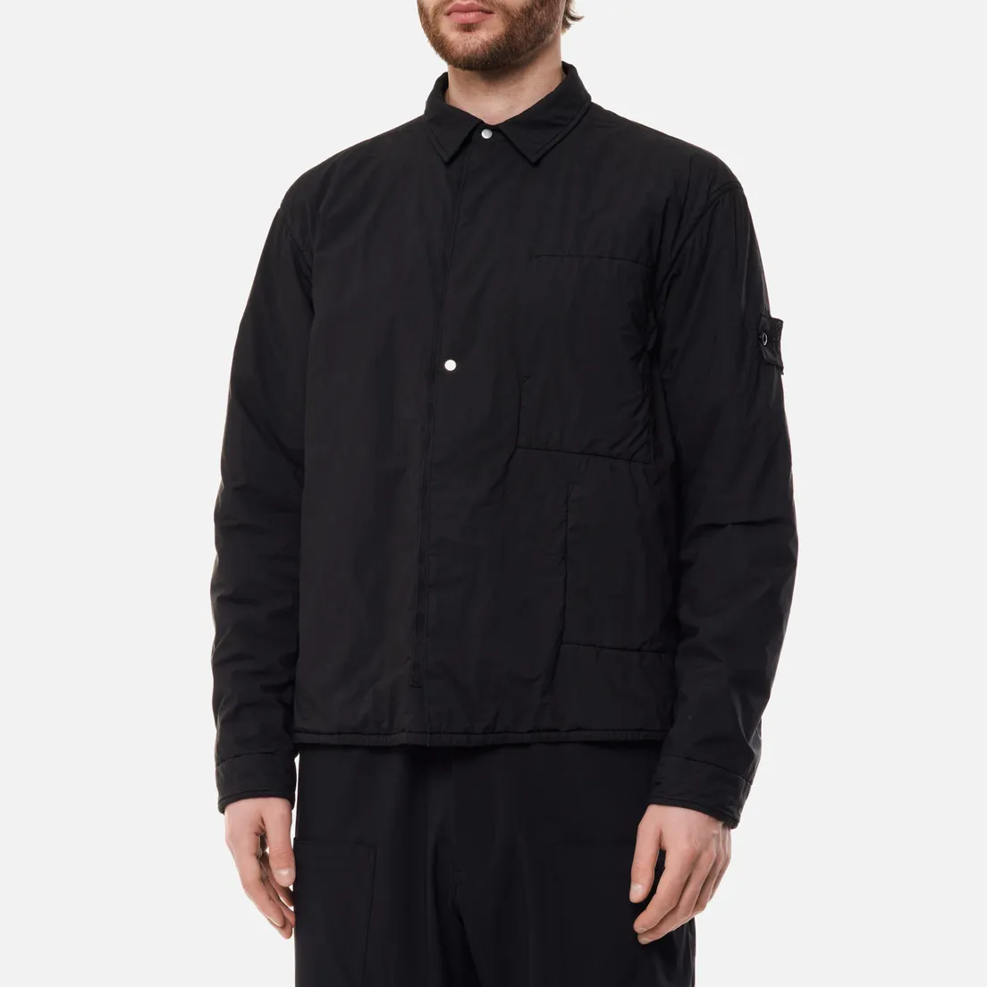 Stone Island Shadow Project Мужская рубашка Padded Overshirt Chapter 1 HD Pelle OVO Cotton-TC