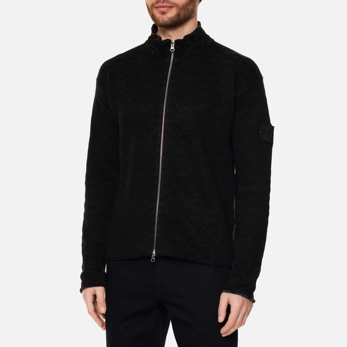 Stone Island Shadow Project Мужской свитер Full Zip Mock Neck Chapter 1