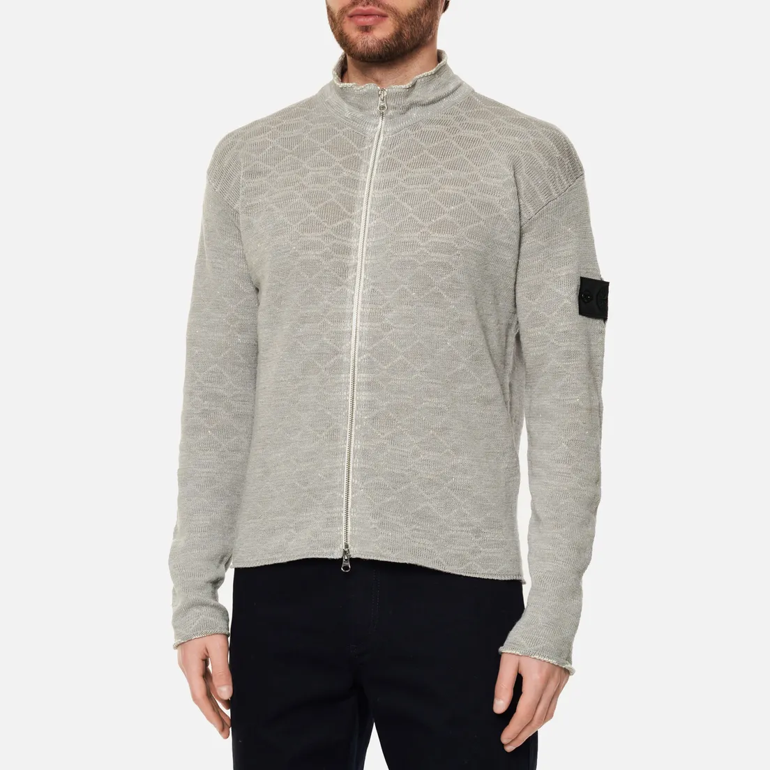 Stone Island Shadow Project Мужской свитер Full Zip Mock Neck Chapter 1