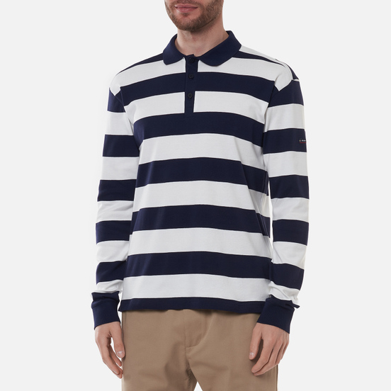 Мужской лонгслив Armor-Lux Rugby Polo Pleuven Navire Navy/White