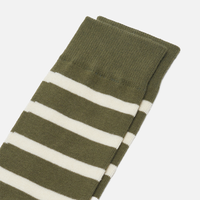 Носки Armor-Lux, цвет оливковый, размер 38-40 77263-HSB Striped - фото 2