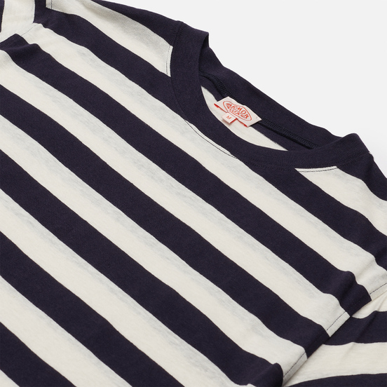 Мужская футболка Armor-Lux Heritage Linen Mix Stripe Navire Navy/Nature