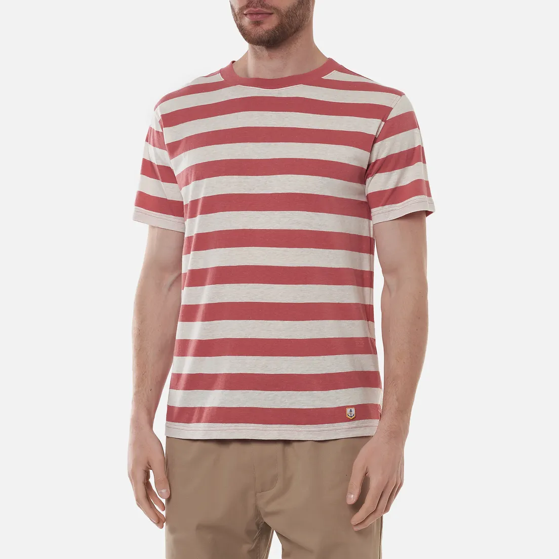 Armor-Lux Мужская футболка Heritage Linen Mix Stripe