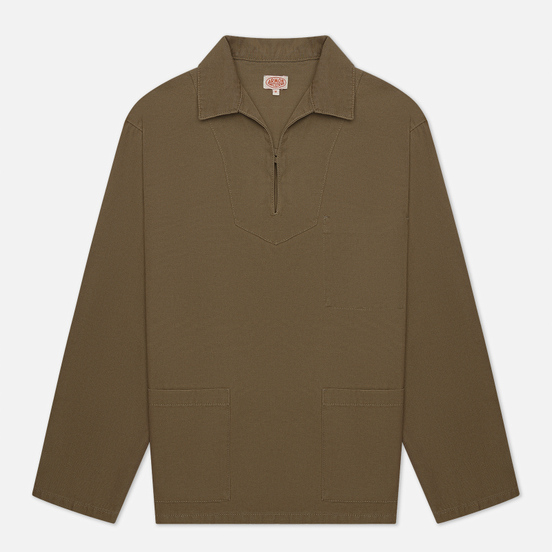 Мужская рубашка Armor-Lux Heritage Fishermans Smock Overshirt Fern Khaki