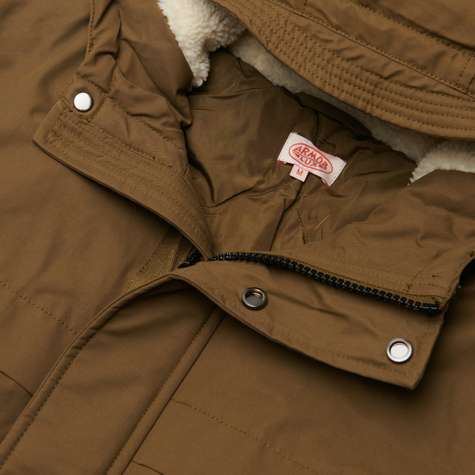 Мужская куртка парка Armor-Lux, цвет оливковый, размер XL 78951-HKD Heritage Quilted Water Repellent - фото 2