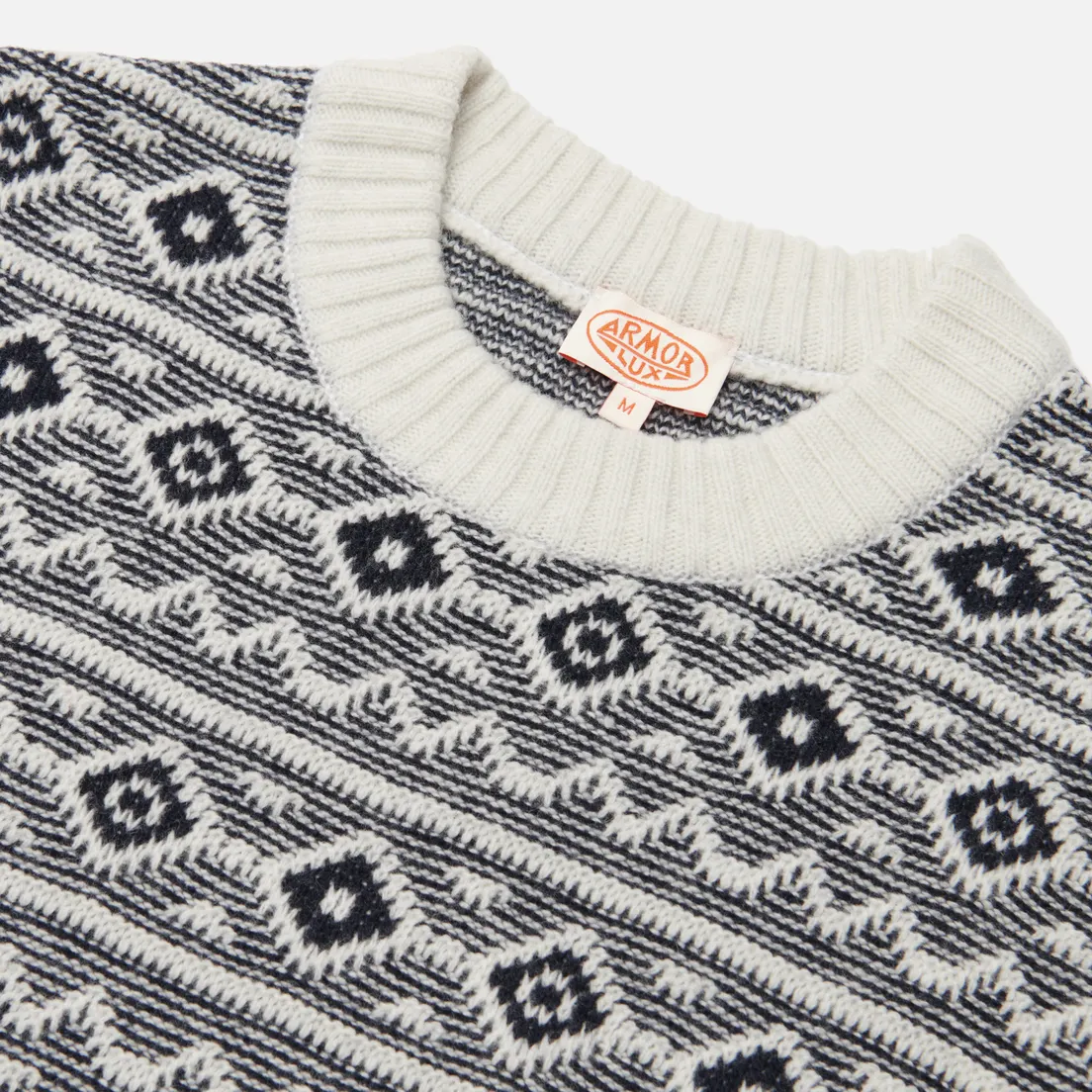 Armor-Lux Мужской свитер Heritage Jacquard Wool Crew Neck