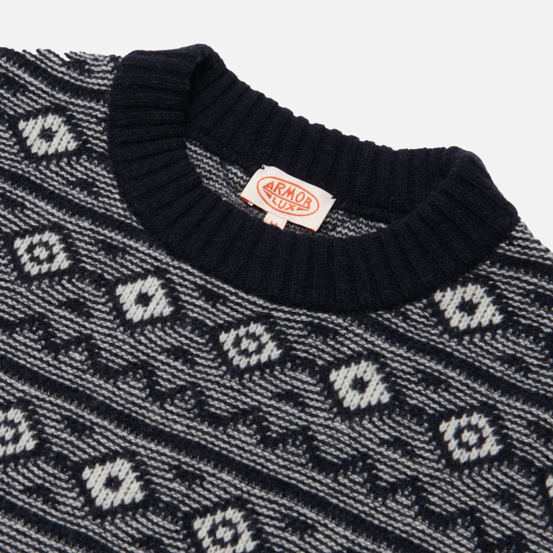 Armor-Lux Мужской свитер Heritage Jacquard Wool Crew Neck
