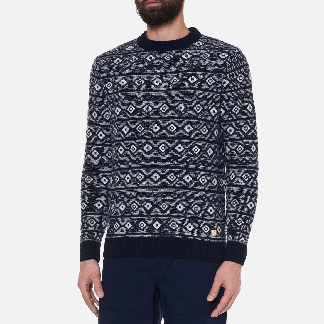 Armor-Lux Мужской свитер Heritage Jacquard Wool Crew Neck