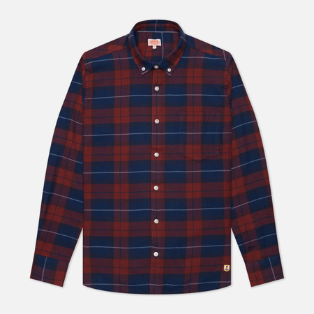 Мужская рубашка Armor-Lux Heritage Flannel Checked Straight Fit, цвет синий, размер M
