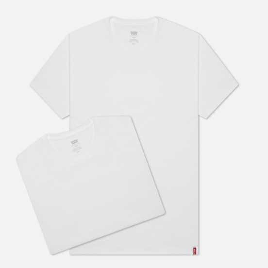 Комплект мужских футболок Levi's 2 Pack Slim Crewneck White/White
