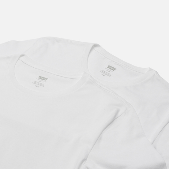 Комплект мужских футболок Levi's 2 Pack Slim Crewneck White/White
