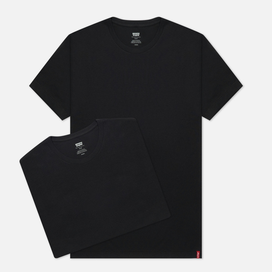 Комплект мужских футболок Levi's 2 Pack Slim Crewneck Black/Black